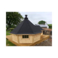 Exclusive BBQ Hut 16,5m² with 2.5 m Extension – Grill Cabin