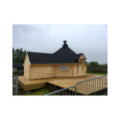 Exclusive BBQ Hut 16,5m² with 2.5 m Extension – Grill Cabin