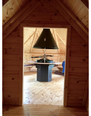 Exclusive BBQ Hut 16,5m² with 2.5 m Extension – Grill Cabin