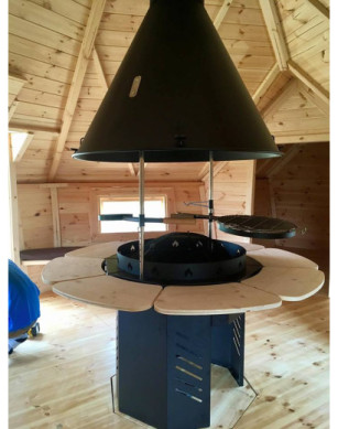 Exclusive BBQ Hut 16,5m² with 2.5 m Extension – Grill Cabin