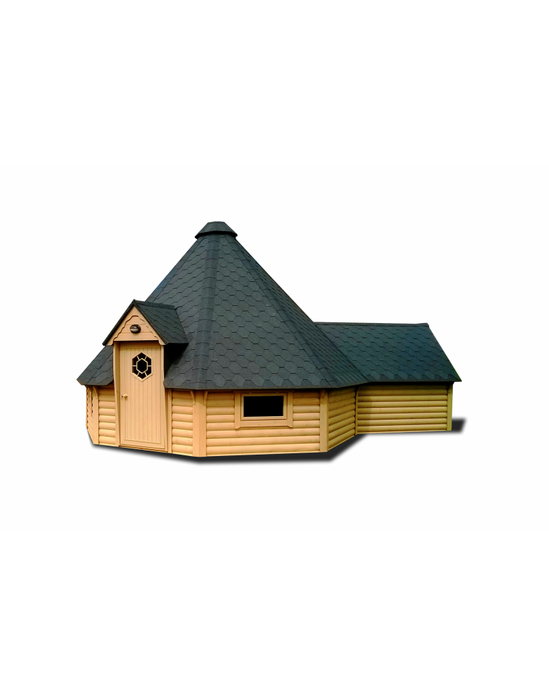 25m² BBQ Hut – Grill Cabin with 2,5m extension 25m² BBQ Hut – Grill Cabin with 2,5m extension