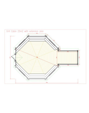 25m² BBQ Hut – Grill Cabin with 2,5m extension