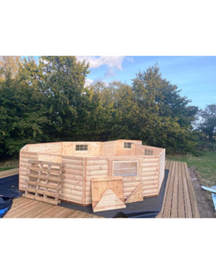 25m² BBQ Hut – Grill Cabin with 2,5m extension