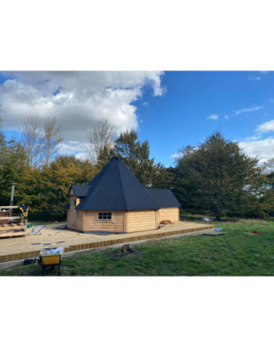 25m² BBQ Hut – Grill Cabin with 2,5m extension