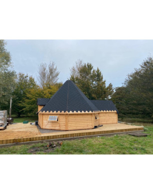 25m² BBQ Hut – Grill Cabin with 2,5m extension