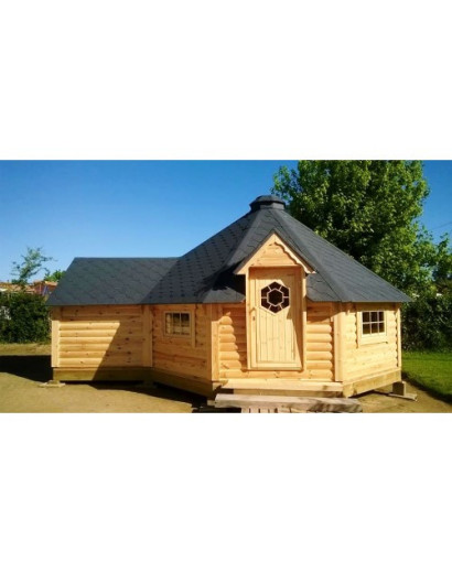 16,5m² BBQ Hut – Grill Cabin with extension