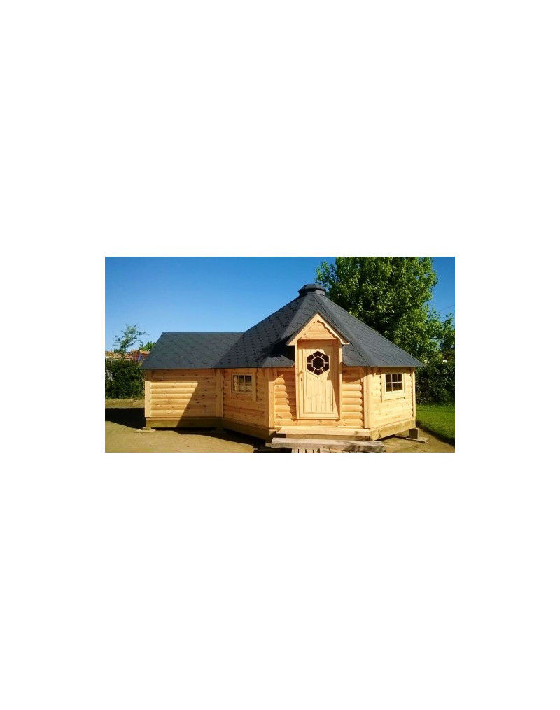 16,5m² BBQ Hut – Grill Cabin with extension