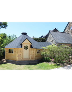 16,5m² BBQ Hut – Grill Cabin with extension