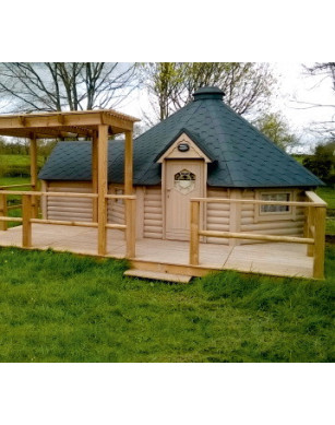 16,5m² BBQ Hut – Grill Cabin with extension