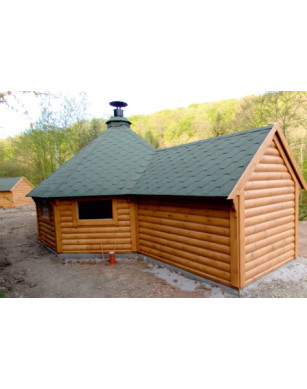 16,5m² BBQ Hut – Grill Cabin with extension