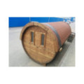 4,5m long Pine Barrel Sauna (Ø 1,97 m) with changing room