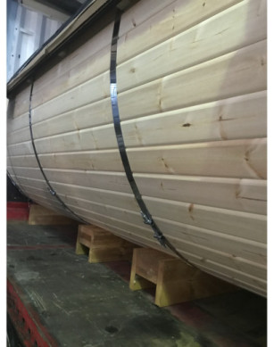 3,0m long Pine Barrel Sauna (Ø 1,97 m)