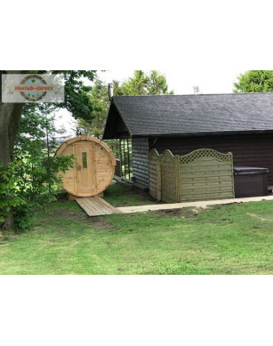 3,0m long Pine Barrel Sauna (Ø 1,97 m)