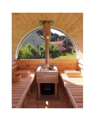 3,0m long Pine Barrel Sauna (Ø 1,97 m)