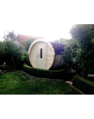 3,0m long Pine Barrel Sauna (Ø 1,97 m)