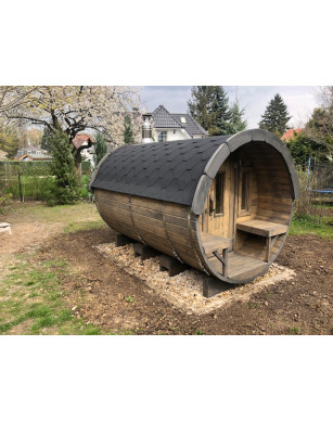 3,0m long Pine Barrel Sauna (Ø 1,97 m)