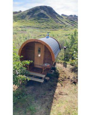 3,0m long Pine Barrel Sauna (Ø 1,97 m)