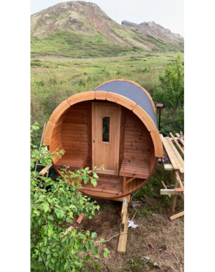 3,0m long Pine Barrel Sauna (Ø 1,97 m)