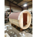 3,0m long Pine Barrel Sauna (Ø 1,97 m)
