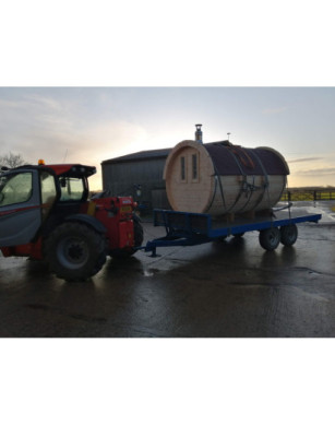 3,0m long Pine Barrel Sauna (Ø 1,97 m)
