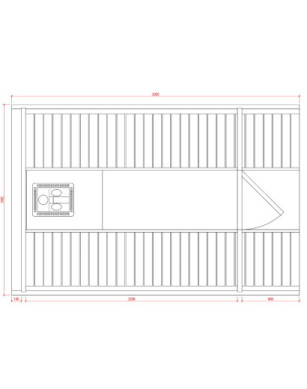 3,0m long Pine Barrel Sauna (Ø 1,97 m)