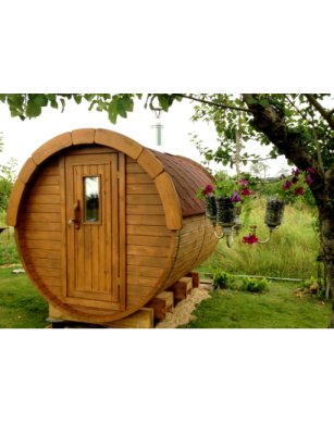 3,0m long Thermowood Barrel Sauna (Ø 1.97 m)