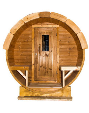 3,0m long Thermowood Barrel Sauna (Ø 1.97 m)