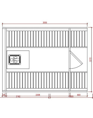 3,0m long Thermowood Barrel Sauna (Ø 1.97 m)