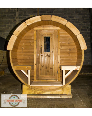 3,0m long Thermowood Barrel Sauna (Ø 2.27 m)