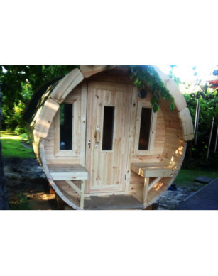 3,0m long Pine Barrel Sauna (Ø 2.27 m)