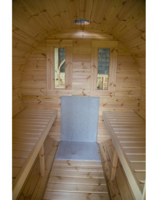 3,0m long Pine Barrel Sauna (Ø 2.27 m)
