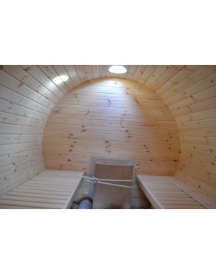 3,0m long Pine Barrel Sauna (Ø 2.27 m)