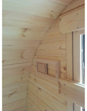 3,0m long Pine Barrel Sauna (Ø 2.27 m)