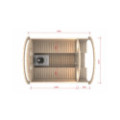 3,0m long Pine Barrel Sauna (Ø 2.27 m)