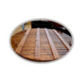 Ø180cm Plastic PP & Spruce Hottub with outside heater & special stair