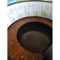 Ø180cm Plastic PP & Spruce Hottub with outside heater & special stair