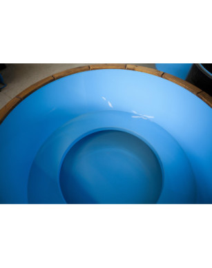 Ø180cm Plastic PP & Spruce Hottub with outside heater & special stair