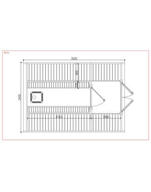 Sauna Pod 2.4 m x 3.5 m