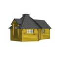 Grill Cabin 9.2 m² with Sauna in 2.5 m Extension