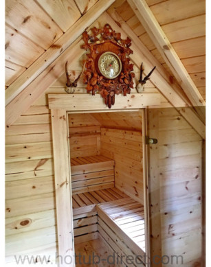 Grill Cabin 9.2 m² with Sauna in 2.5 m Extension