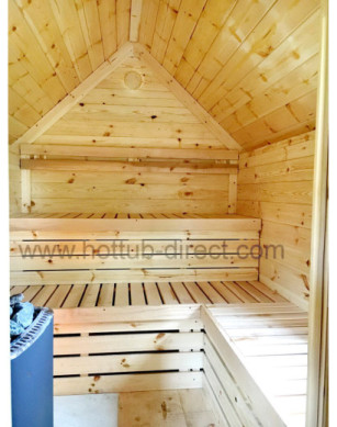Grill Cabin 9.2 m² with Sauna in 2.5 m Extension