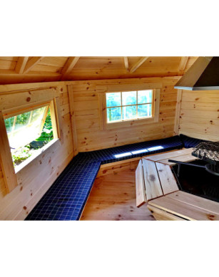 Grill Cabin 9.2 m² with Sauna in 2.5 m Extension