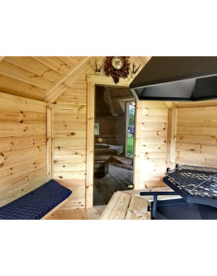 Grill Cabin 9.2 m² with Sauna in 2.5 m Extension