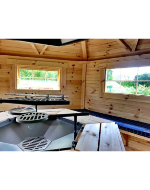 Grill Cabin 9.2 m² with Sauna in 2.5 m Extension
