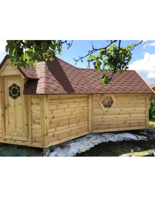 Grill Cabin 9.2 m² with Sauna in 2.5 m Extension