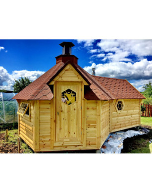 Grill Cabin 9.2 m² with Sauna in 2.5 m Extension