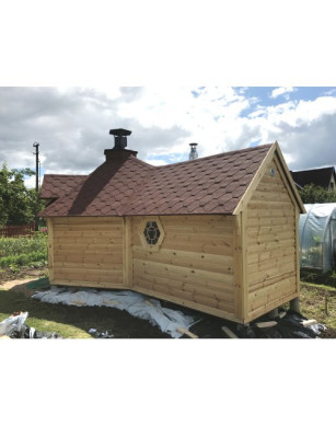 Grill Cabin 9.2 m² with Sauna in 2.5 m Extension