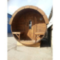 2,4m long Pine Barrel Sauna (Ø 1,97 m)