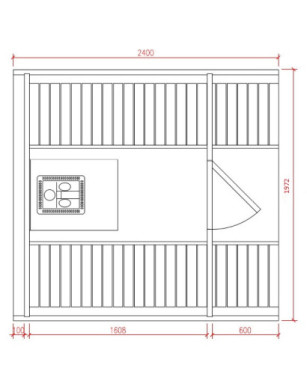 2,4m long Pine Barrel Sauna (Ø 1,97 m)