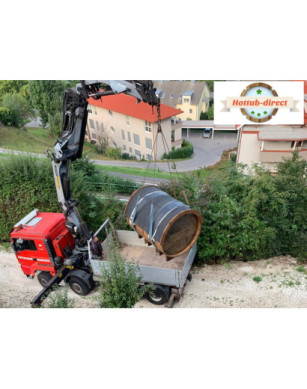 2,4m long Pine Barrel Sauna (Ø 1,97 m)